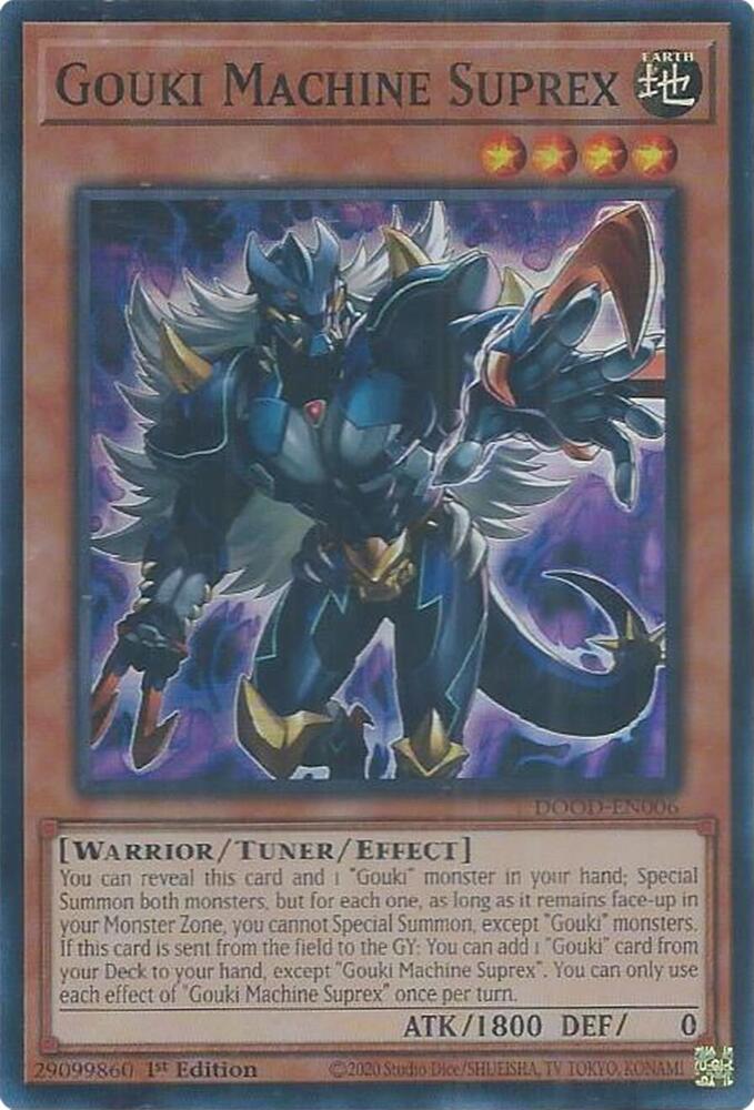 YuGiOh Doom of Dimensions Gouki Machine Suprex DOOD-EN006 Super Rare Near Mint 1st Edition