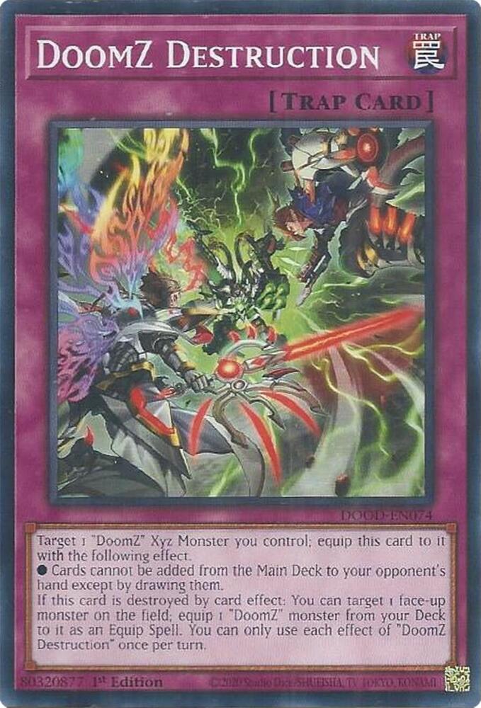 YuGiOh Cards Doom of Dimensions DoomZ Destruction DOOD-EN074 Common