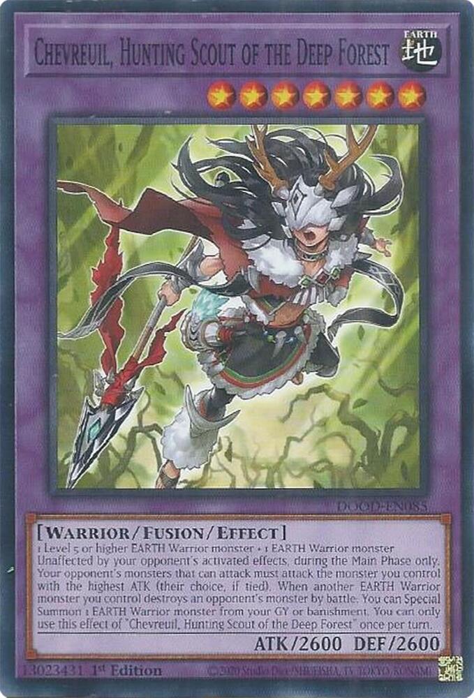 YuGiOh Cards Doom of Dimensions Chevreuil, Hunting Scout of the Deep Forest DOOD-EN085 Common