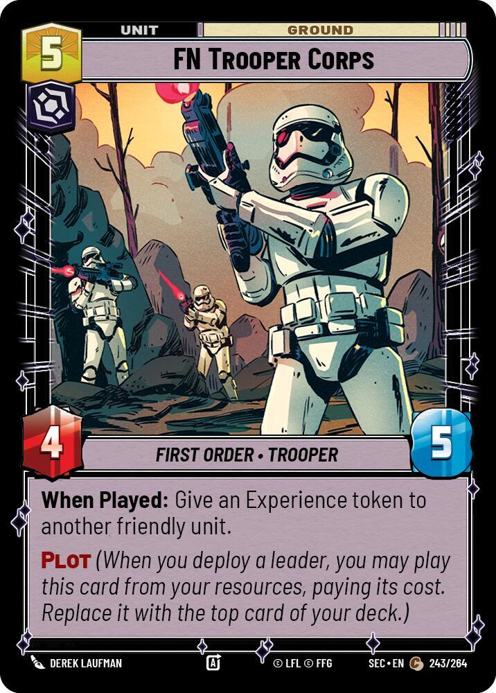 Star Wars Unlimited Secrets of Power FN Trooper Corps 243/264 Common Near Mint