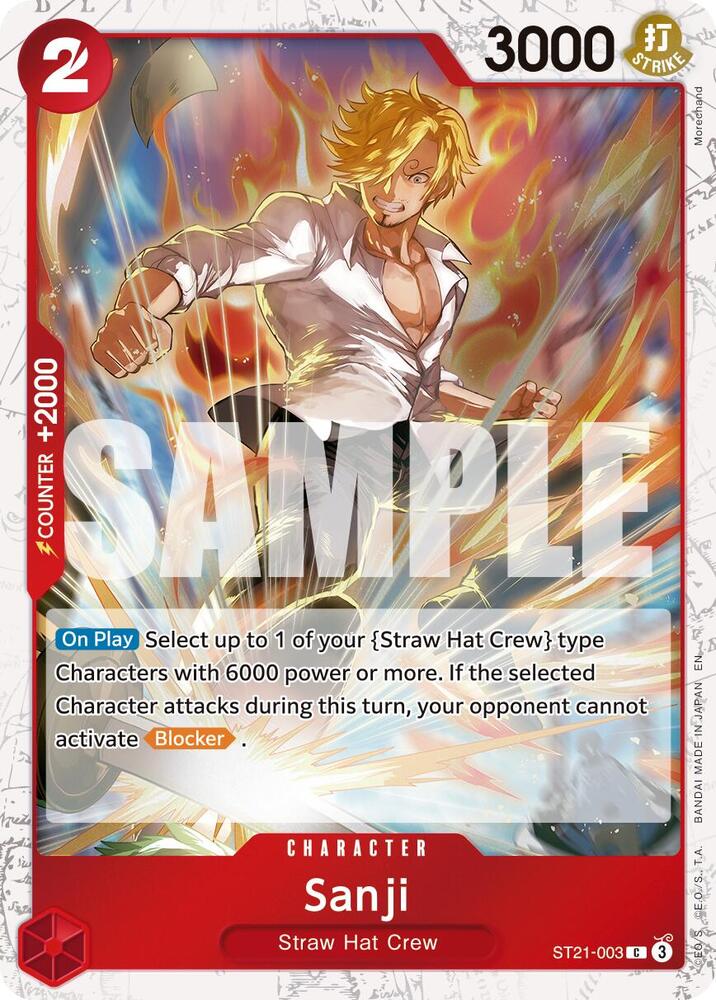 One Piece Card Game Premium Booster -The Best- Vol. 2 Sanji - ST21-003 (Pirate Foil) ST21-003 C