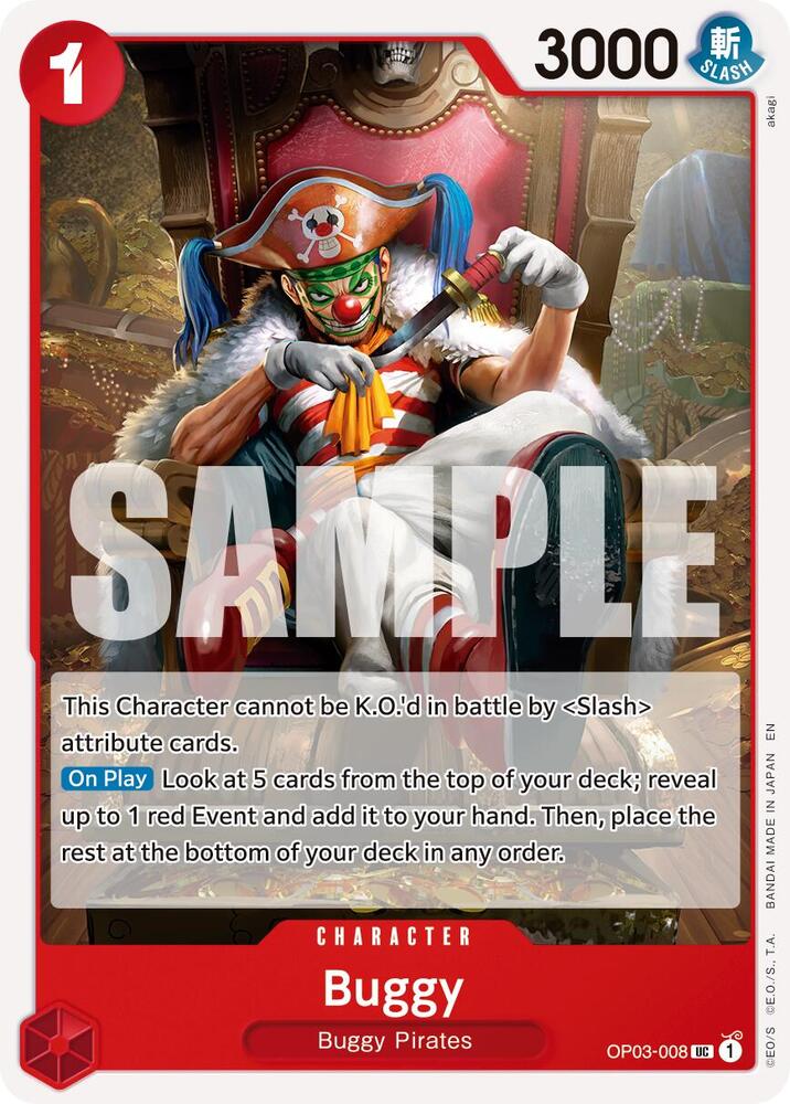 One Piece Card Game Premium Booster -The Best- Vol. 2 Buggy - OP03-008 (Reprint) OP03-008 UC Near Mint