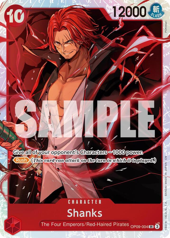 One Piece Card Game Premium Booster -The Best- Vol. 2 Shanks - OP09-004 (Reprint) OP09-004 SR