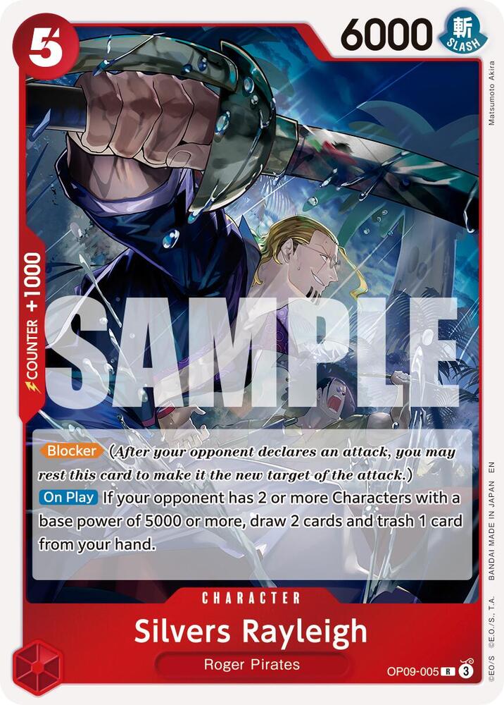 One Piece Card Game Premium Booster -The Best- Vol. 2 Silvers Rayleigh - OP09-005 (Reprint) OP09-005 R