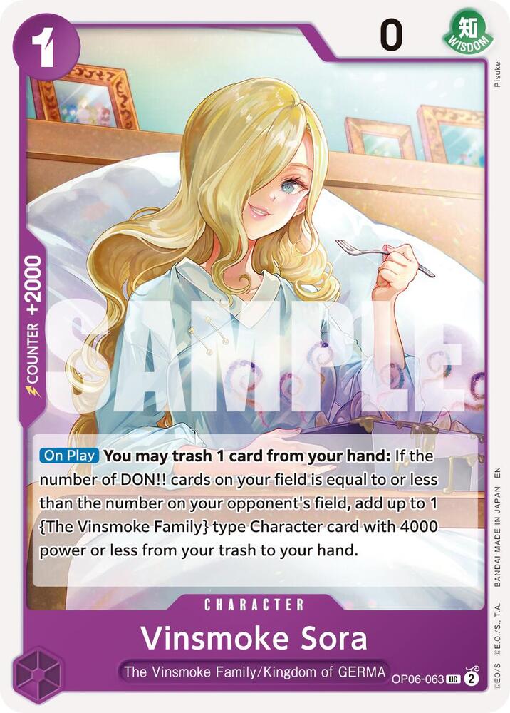 One Piece Card Game Premium Booster -The Best- Vol. 2 Vinsmoke Sora (Reprint) OP06-063 UC Near Mint