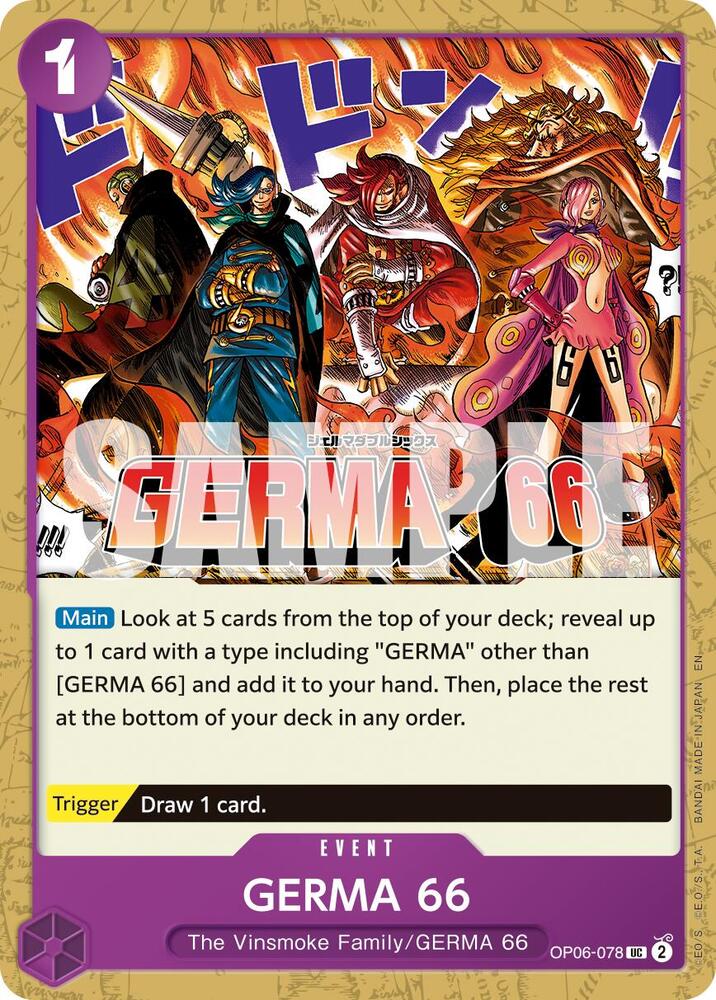 One Piece Card Game Premium Booster -The Best- Vol. 2 GERMA 66 (Reprint) OP06-078 UC