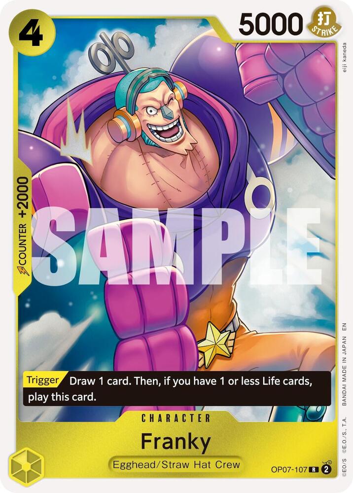 One Piece Card Game Premium Booster -The Best- Vol. 2 Franky - OP07-107 (Reprint) OP07-107 R Near Mint Foil