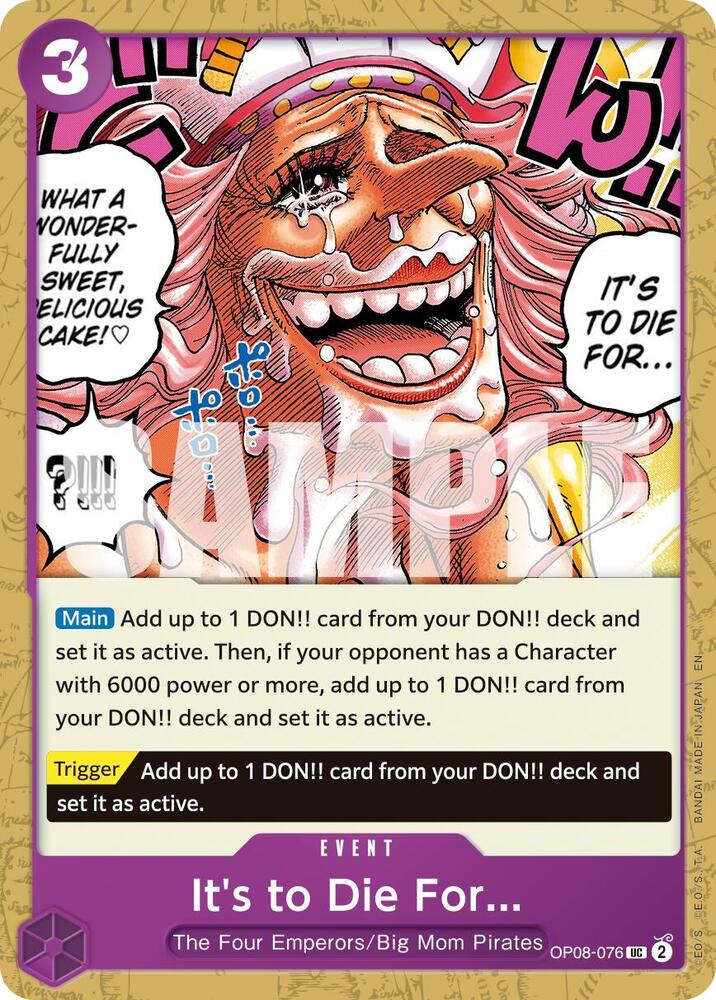 One Piece Card Game Premium Booster -The Best- Vol. 2 It's to Die For (Reprint) OP08-076 UC