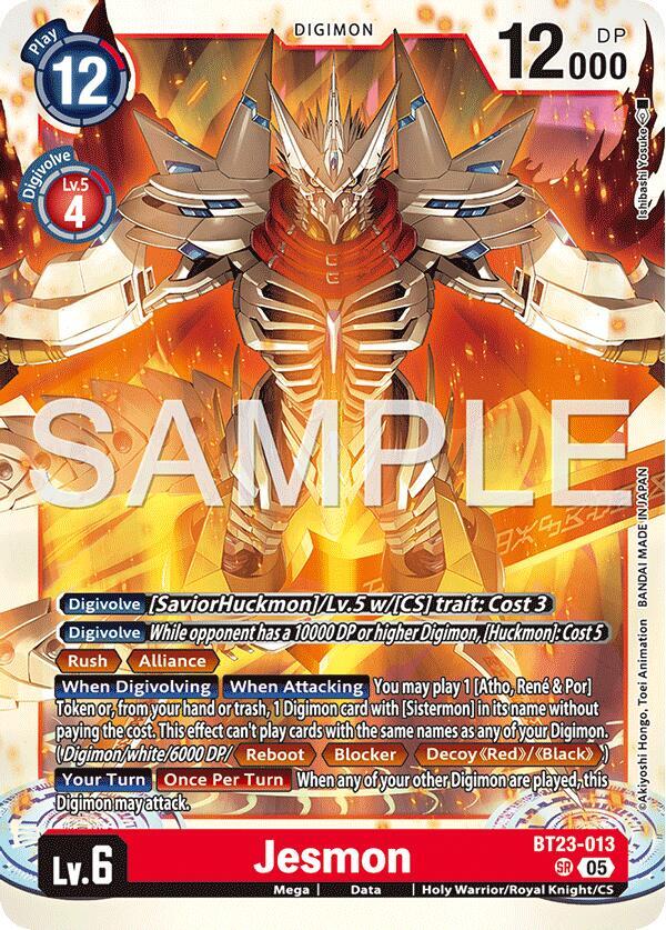 Digimon TCG Hackers' Slumber Jesmon BT23-013 SR Super Rare