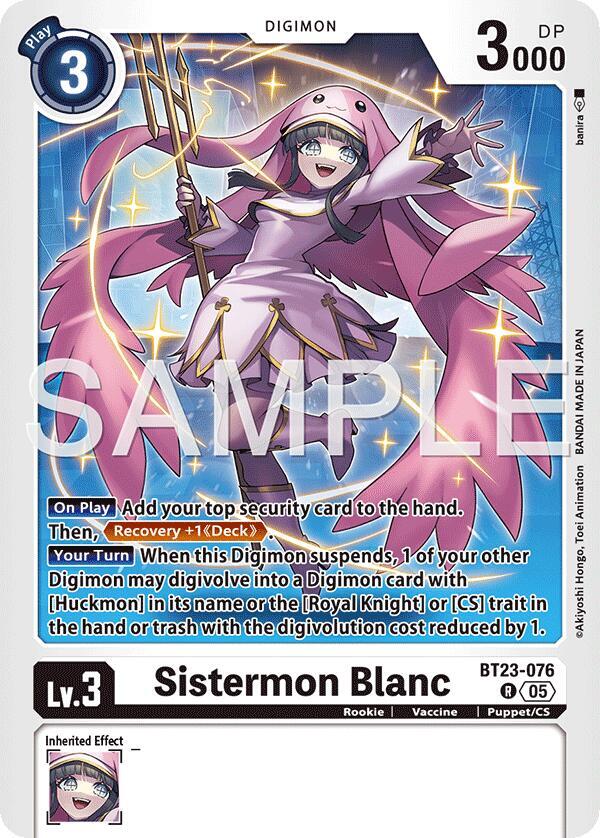 Digimon TCG Hackers' Slumber Sistermon Blanc BT23-076 R Rare