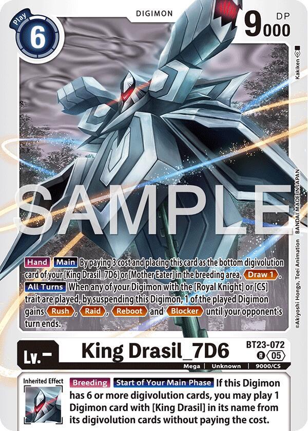 Digimon TCG Hackers' Slumber King Drasil_7D6 BT23-072 R Rare
