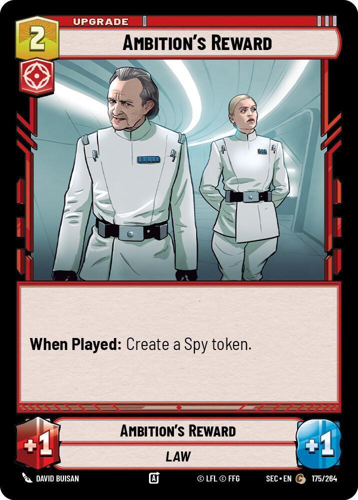 Star Wars Unlimited Secrets of Power Ambition's Reward 175/264 Common Near Mint