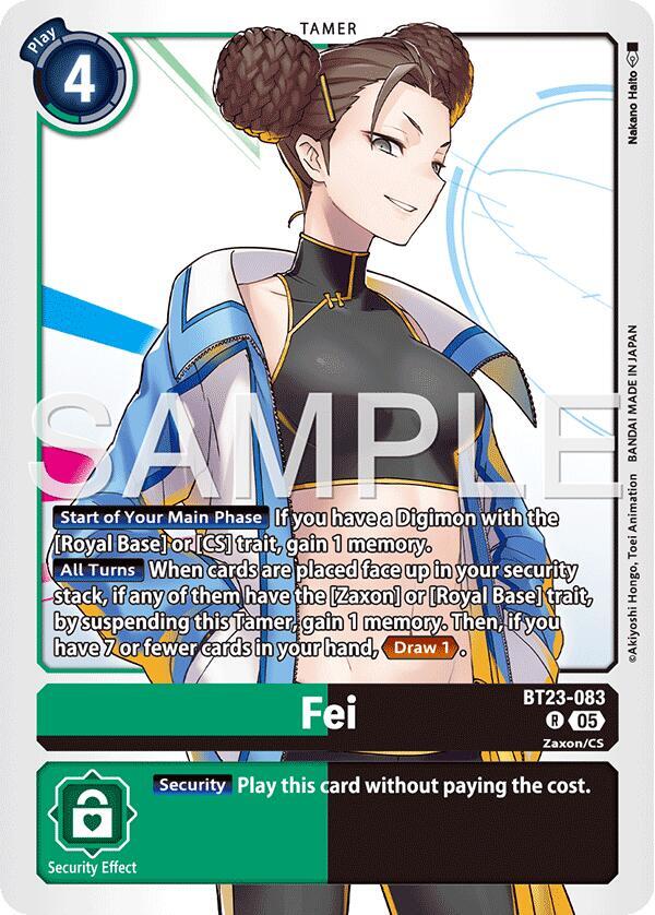 Digimon TCG Hackers' Slumber Fei BT23-083 R Rare