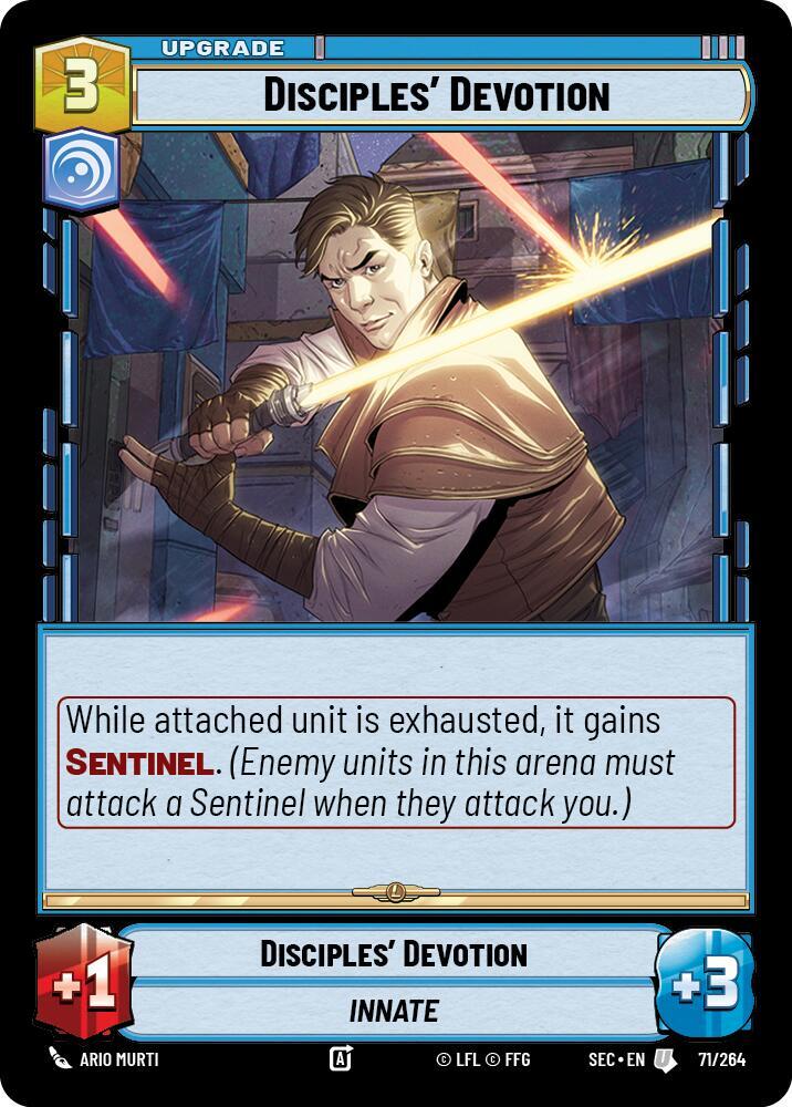 Star Wars Unlimited Secrets of Power Disciples' Devotion 71/264 Uncommon Near Mint