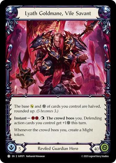 Flesh & Blood TCG Super Slam Lyath Goldmane, Vile Savant // Lyath Goldmane SUP071//SUP072 Basic Near Mint