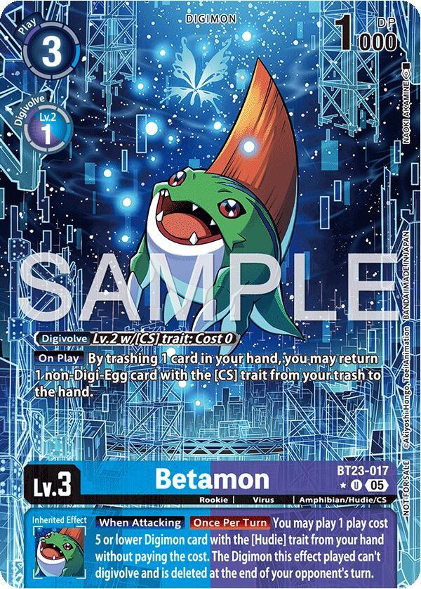 Digimon TCG Hackers' Slumber Betamon (Hacker's Slumber Box Promotion Pack) BT23-017 U Uncommon