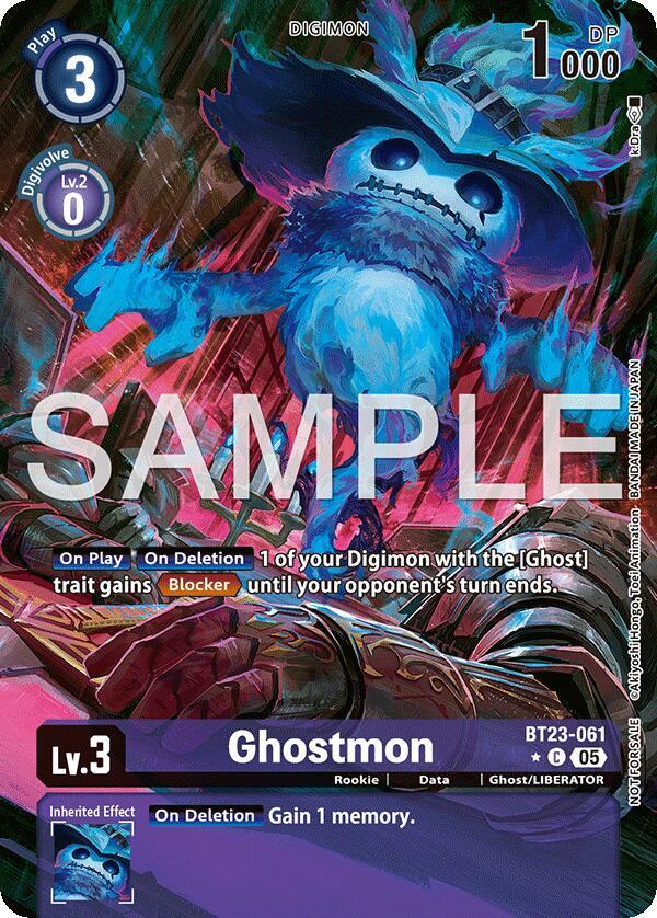 Digimon TCG Hackers' Slumber Ghostmon (Hacker's Slumber Box Promotion Pack) BT23-061 C Common