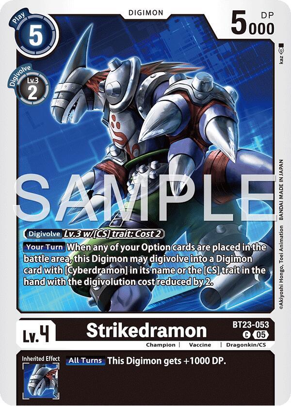 Digimon Card Game Hackers' Slumber Strikedramon BT23-053 C Common Near Mint