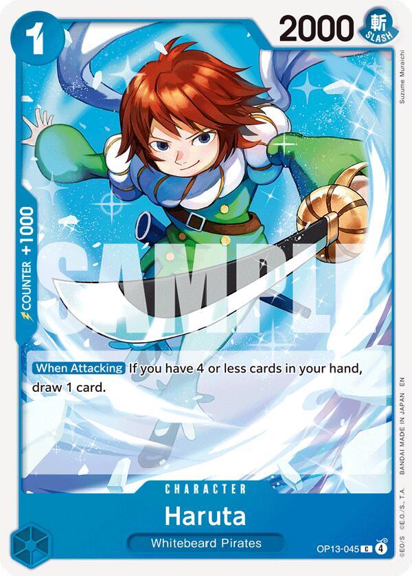 One Piece Card Game Carrying On His Will Haruta OP13-045 C Near Mint
