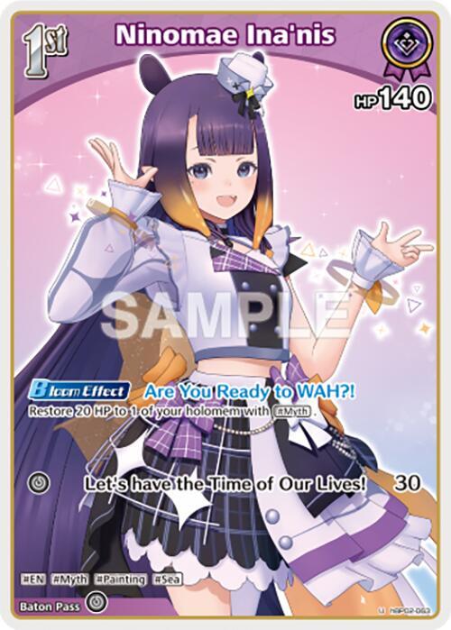 hololive OFFICIAL CARD GAME Quintet Spectrum Ninomae Ina'nis (U) hBP02-063 Uncommon Near Mint