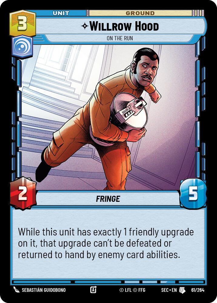 Star Wars Unlimited Secrets of Power Willrow Hood - On the Run 61/264 Uncommon Near Mint