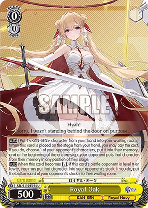 Weiss Schwarz Azur Lane Vol. 2 Royal Oak AZL/S119-E014 U Uncommon Near Mint