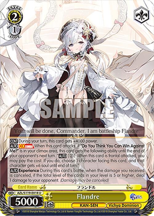 Weiss Schwarz Azur Lane Vol. 2 Flandre AZL/S119-E018 U Uncommon