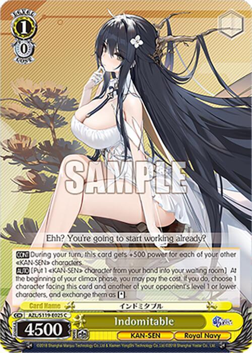 Weiss Schwarz Azur Lane Vol. 2 Indomitable AZL/S119-E025 C Common