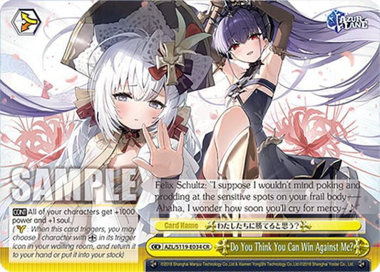 Weiss Schwarz Azur Lane Vol. 2 Do You Think You Can Win Against Me? AZL/S119-E034 CR Climax Rare