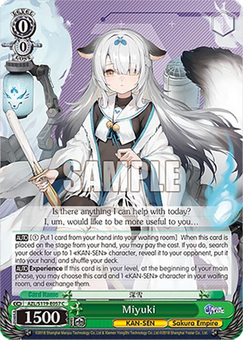 Weiss Schwarz Azur Lane Vol. 2 Miyuki AZL/S119-E057 C Common Near Mint