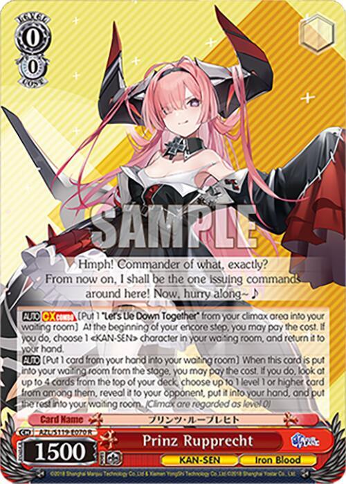 Weiss Schwarz Azur Lane Vol. 2 Prinz Rupprecht AZL/S119-E070 R Rare