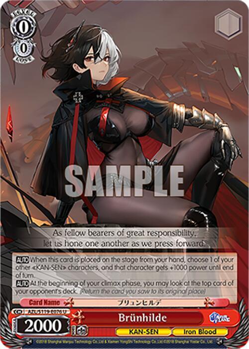 Weiss Schwarz Azur Lane Vol. 2 Brunhilde AZL/S119-E076 U Uncommon Near Mint