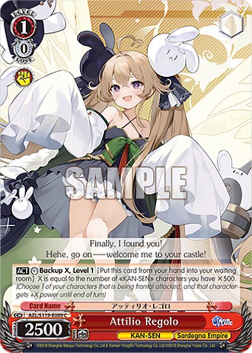 Weiss Schwarz Azur Lane Vol. 2 Attilio Regolo AZL/S119-E089 C Common Near Mint
