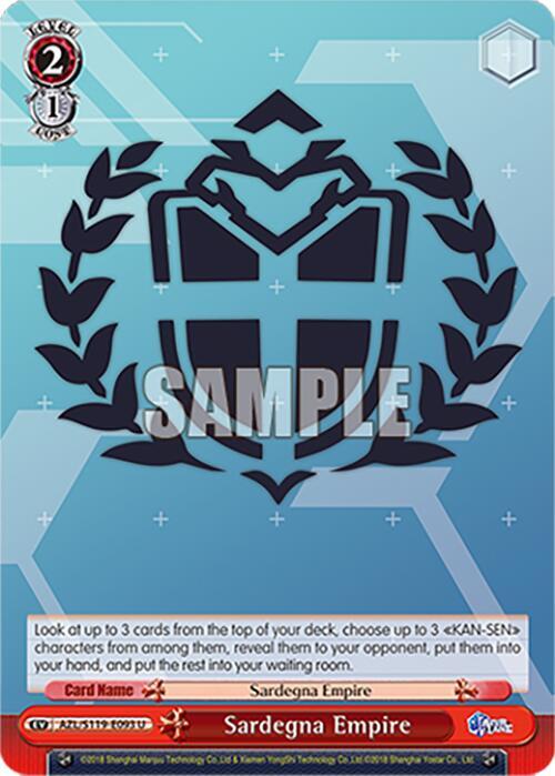 Weiss Schwarz Azur Lane Vol. 2 Sardegna Empire AZL/S119-E093 U Uncommon