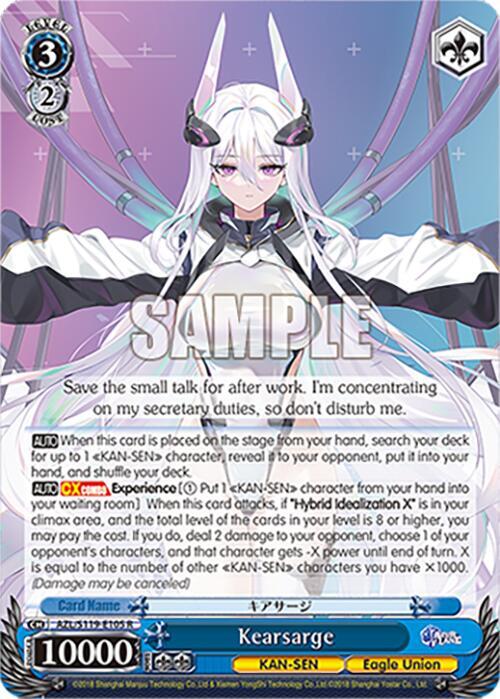 Weiss Schwarz Azur Lane Vol. 2 Kearsarge AZL/S119-E105 R Rare