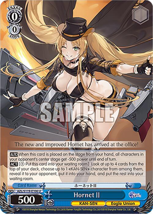 Weiss Schwarz Azur Lane Vol. 2 HornetII AZL/S119-E106 U Uncommon