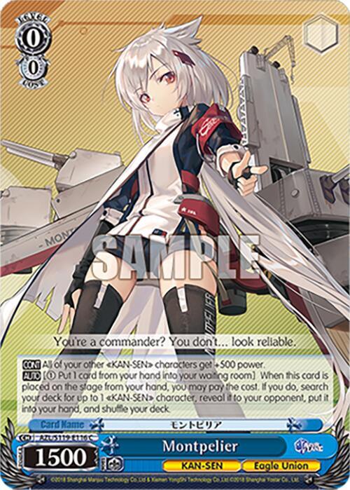 Weiss Schwarz Azur Lane Vol. 2 Montpelier AZL/S119-E116 C Common Near Mint