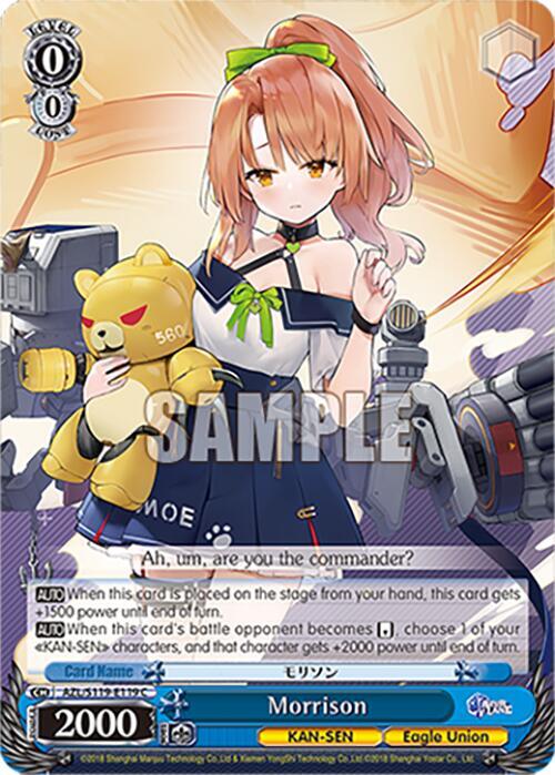 Weiss Schwarz Azur Lane Vol. 2 Morrison AZL/S119-E119 C Common Near Mint