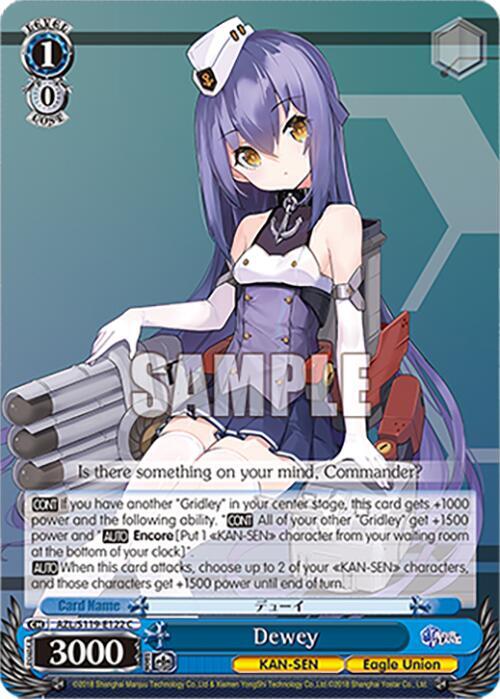 Weiss Schwarz Azur Lane Vol. 2 Dewey AZL/S119-E122 C Common