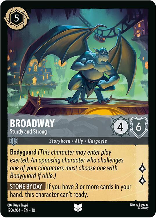Lorcana TCG Whispers in the Well Broadway - Sturdy and Strong 190/204 Uncommon Near Mint