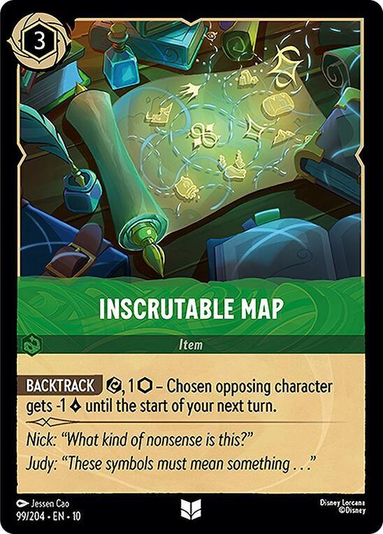 Lorcana TCG Whispers in the Well Inscrutable Map 99/204 Uncommon Near Mint