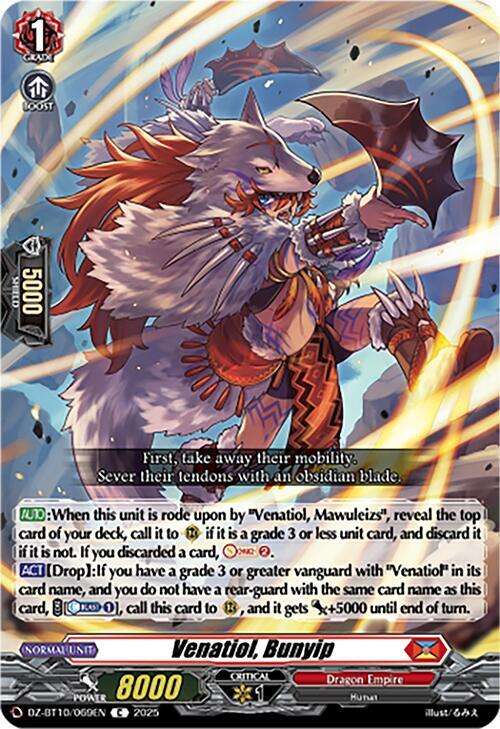 Cardfight Vanguard DZ-BT10: Dragonsoul Resonance Venatiol, Bunyip DZ-BT10/069EN C Near Mint