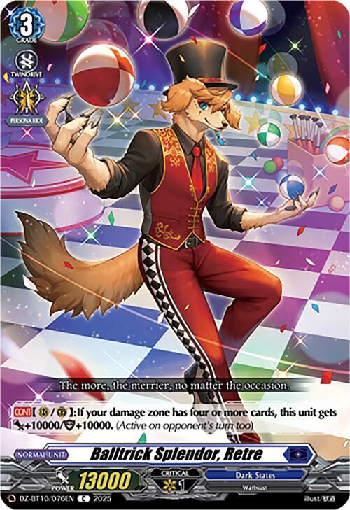 Cardfight Vanguard DZ-BT10: Dragonsoul Resonance Balltrick Splendor, Retre DZ-BT10/076EN C Near Mint