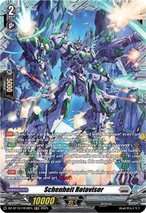 Cardfight Vanguard DZ-BT10: Dragonsoul Resonance Schenheit Rotovisor (FR) DZ-BT10/FR18EN Frame Rare Near Mint