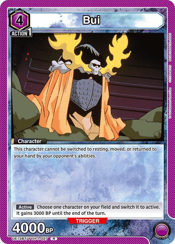 Union Arena UE13BT: Yu Yu Hakusho: Ghost Files Bui UE13BT/YYH-1-027 Rare Near Mint Foil