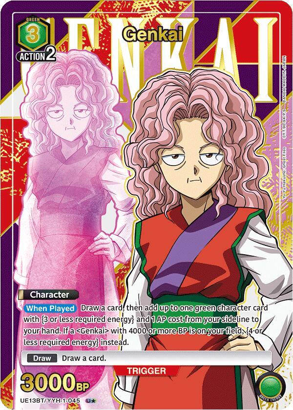 Union Arena UE13BT: Yu Yu Hakusho: Ghost Files Genkai (045) (U*) UE13BT/YYH-1-045 Uncommon 1-Star Near Mint Foil