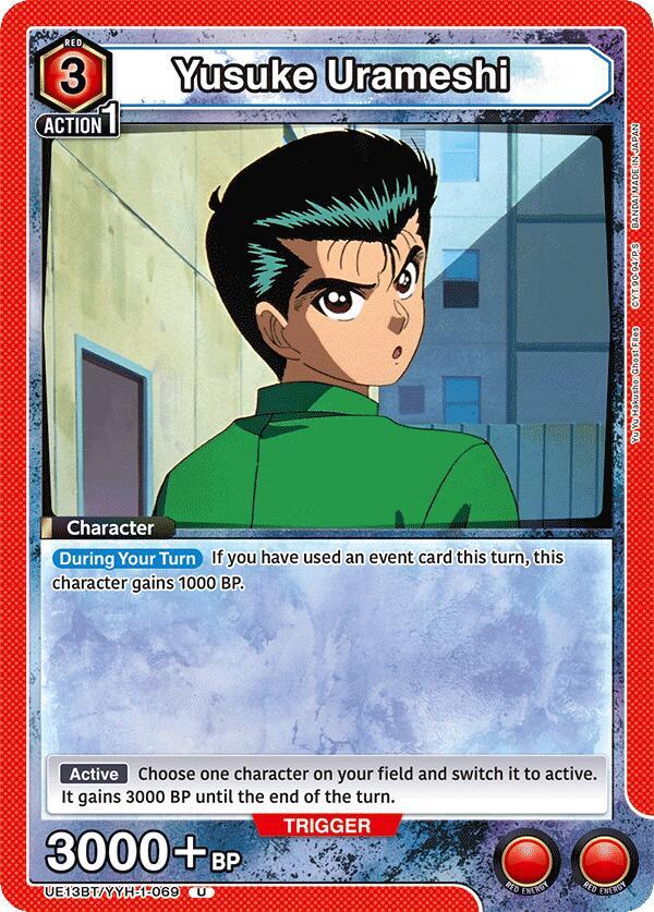 Union Arena UE13BT: Yu Yu Hakusho: Ghost Files Yusuke Urameshi (069) UE13BT/YYH-1-069 Uncommon Near Mint