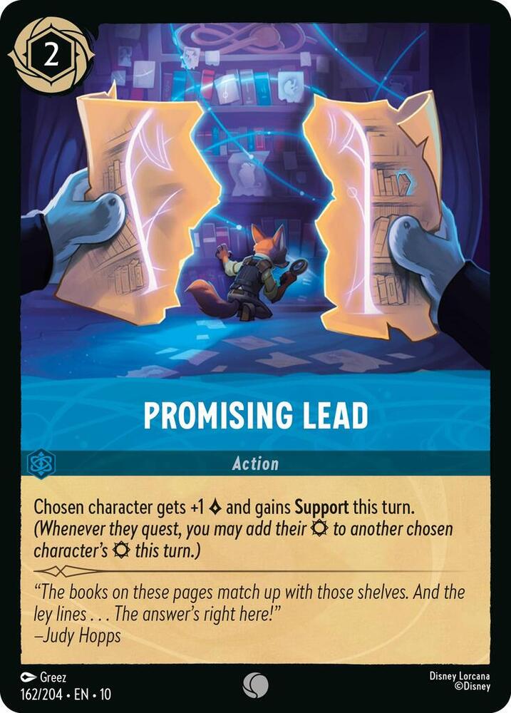 Lorcana TCG Whispers in the Well Promising Lead 162/204 Common Near Mint