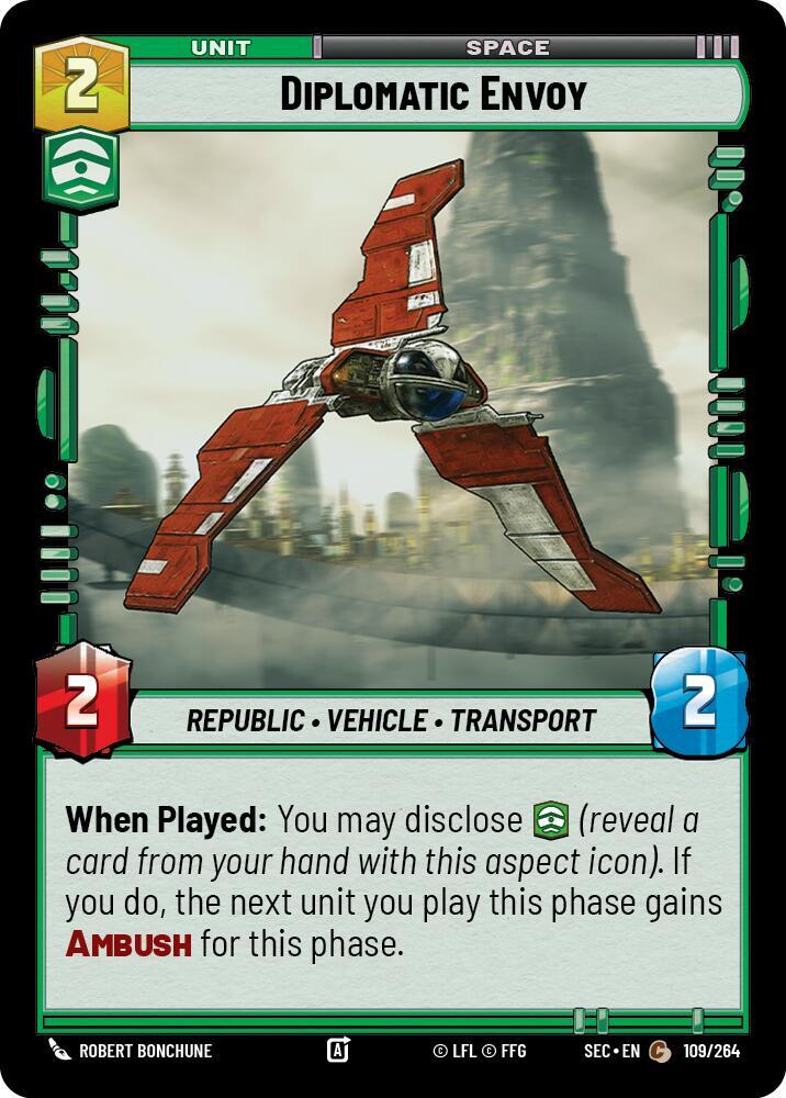Star Wars Unlimited Secrets of Power Diplomatic Envoy 109/264 Common Near Mint