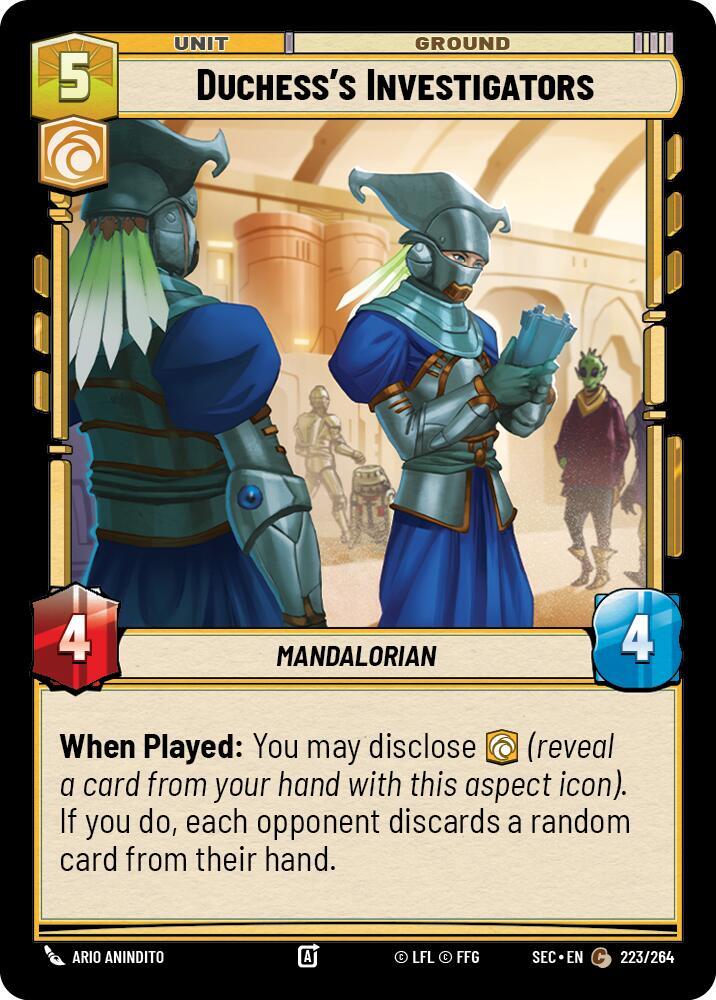 Star Wars Unlimited Secrets of Power Duchess's Investigators 223/264 Common Near Mint